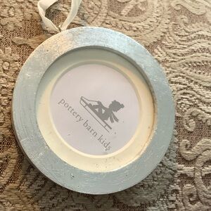 Pottery Barn Kids Silver and Cream Frame Ornament